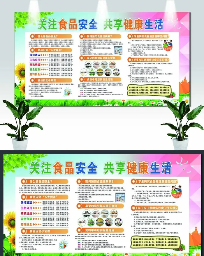 食品安全展板图片cdr矢量模版下载