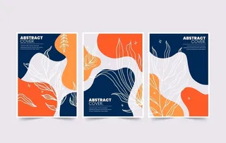 抽象几何艺术植物背景图案图片