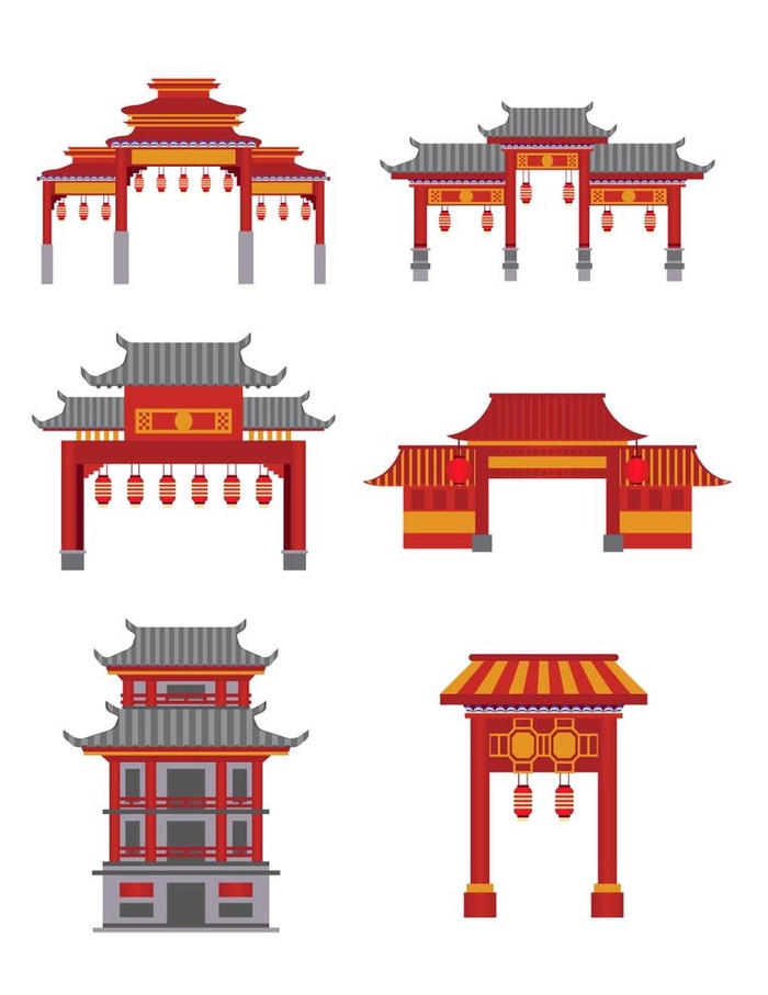 门楼图片ai矢量模版下载