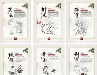 针灸 艾灸推拿海报图片