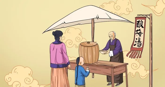 民间酸梅汤摆摊海报图片(4000x2500)psd模版下载