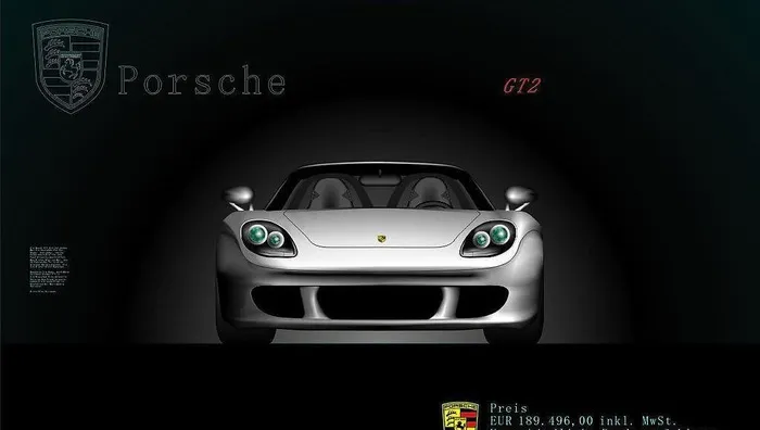 保时捷宣传广告911GT2图片cdr矢量模版下载