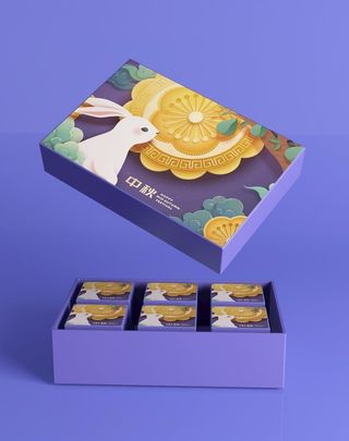 月饼包装样机图片