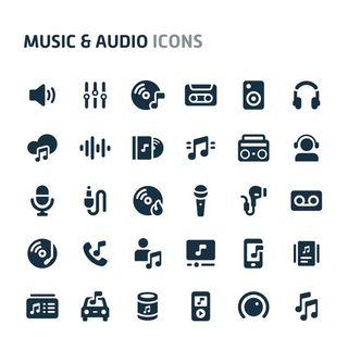 扁平化音乐图标icon图片