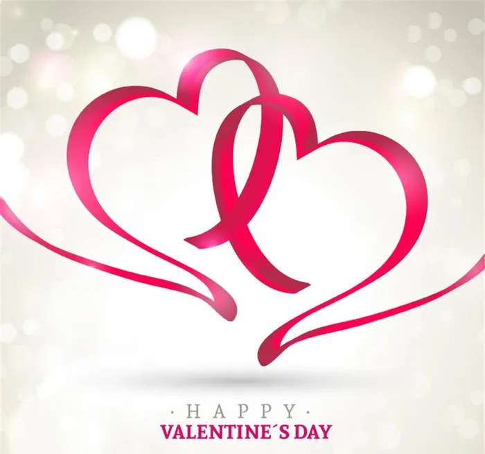 创意丝带双心光晕背景矢量素材图片ai矢量模版下载