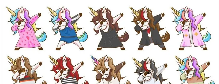 独角兽图片ai矢量模版下载