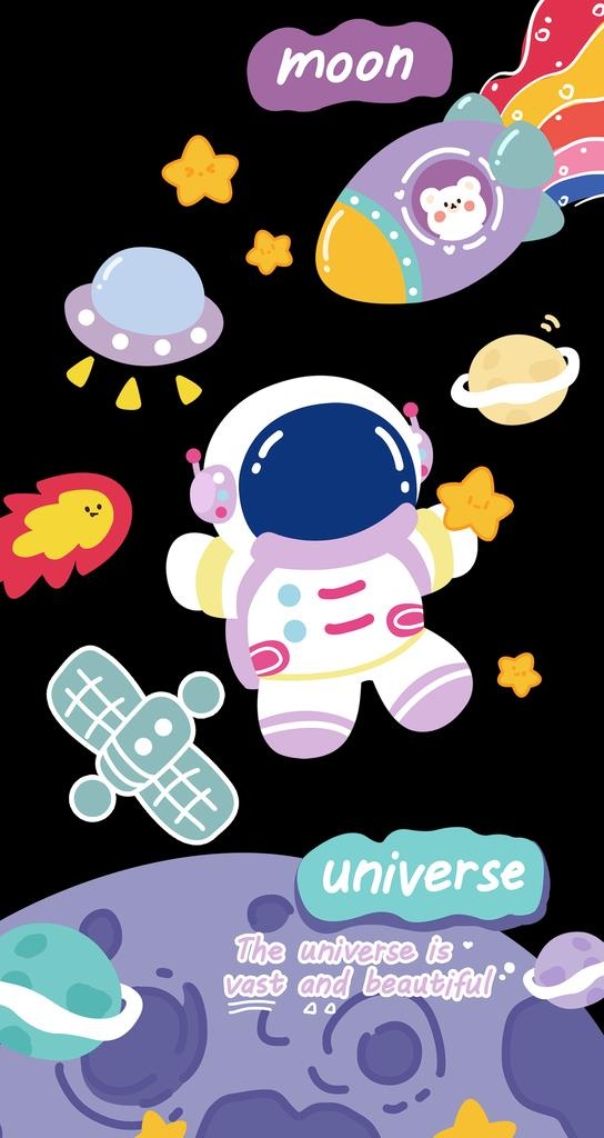 宇宙图片ai矢量模版下载