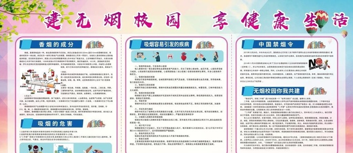 学校健康教育 学校宣传栏 图片cdr矢量模版下载