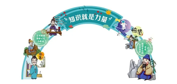 知识就是力量拱门图片ai矢量模版下载