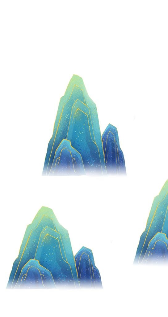 假山  山水  水墨 云峰鎏金图片(750x1334)psd模版下载