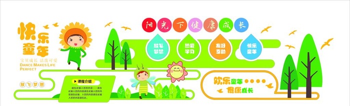 幼儿园文化墙图片cdr矢量模版下载