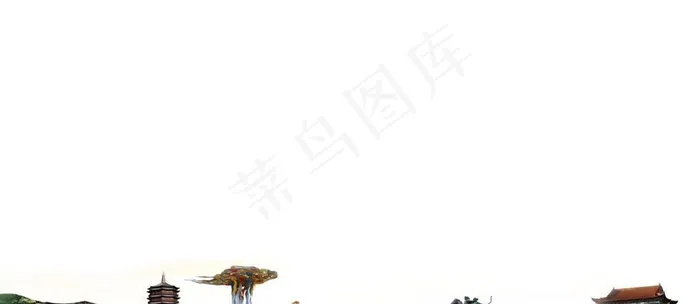 曲靖地标建筑PPT背景图片(2099x1181)