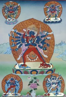 伽马嘎举,藏式唐卡,藏式图案,坛城,