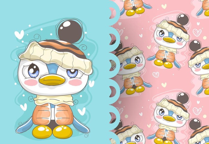 卡通动物印花图片