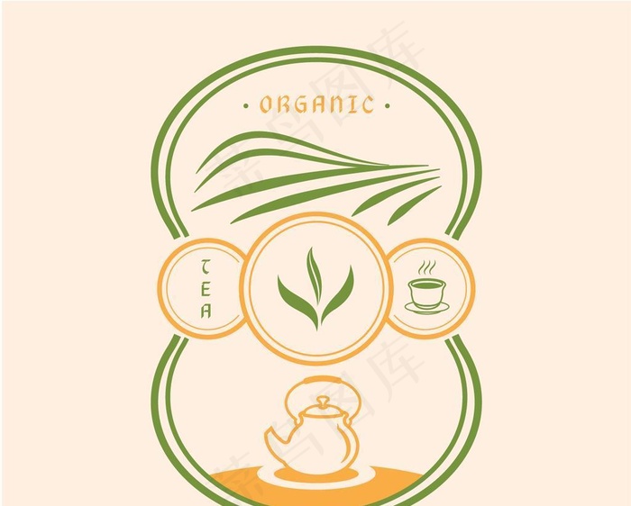 茶叶徽章,标签贴纸,茶,茶壶,茶水,茶叶ai矢量模版下载