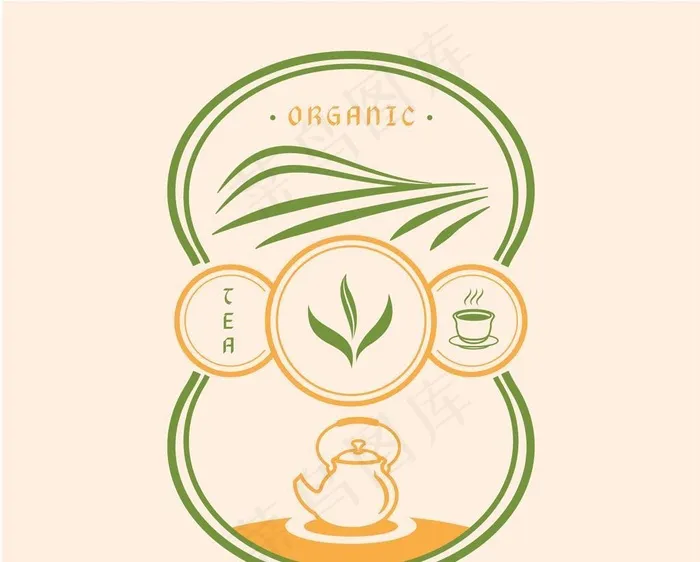 茶叶徽章,标签贴纸,茶,茶壶,茶水,茶叶ai矢量模版下载