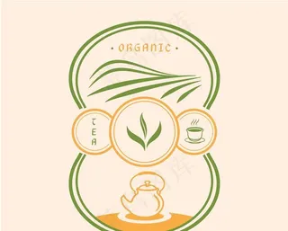 茶叶徽章,标签贴纸,茶,茶壶,茶水,茶叶