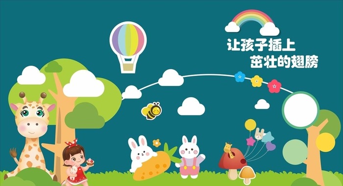原创儿童之家文化墙设计图片