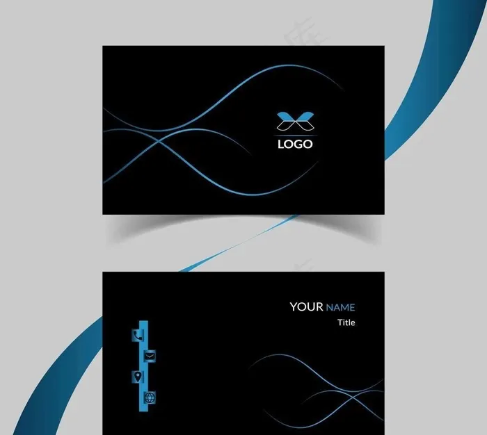 商务名片图片ai矢量模版下载