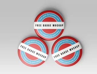 徽章样机,物料样机,徽章效果图,包装