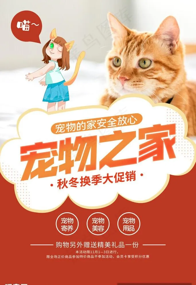 宠物海报广告图片(3543x5315)psd模版下载