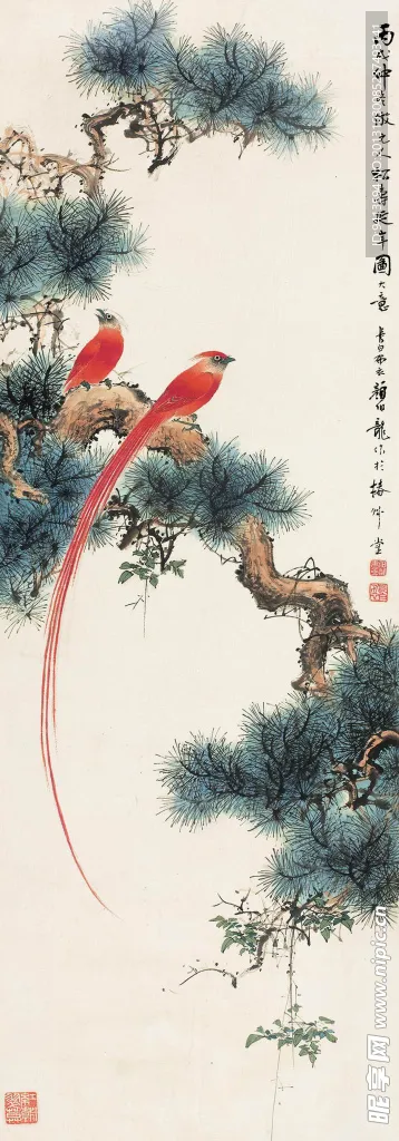 松寿延年图图片