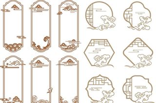 中国风边框矢量元素图片