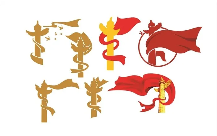 华表 矢量剪影图片ai矢量模版下载