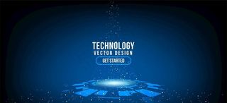 ai矢量科技感圆环背景图片