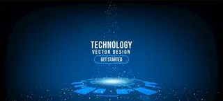 ai矢量科技感圆环背景图片