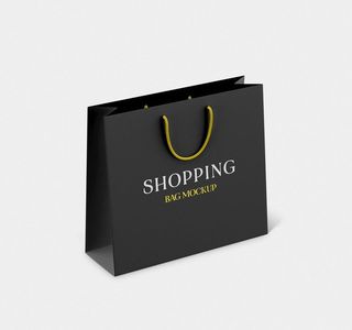 购物手提纸袋样机效果图图片