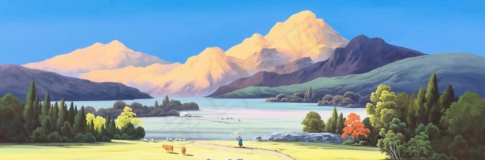 风景油画图片