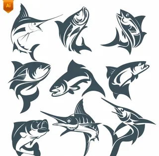 金枪鱼,金枪鱼图标,金枪鱼剪影,金