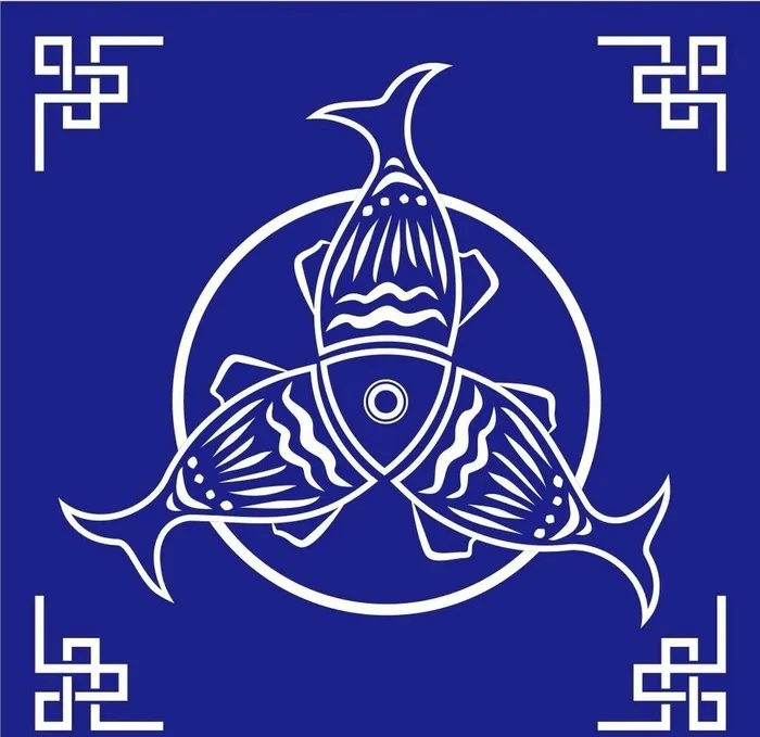 三鱼同首图片cdr矢量模版下载
