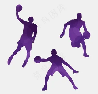 打篮球剪影图片