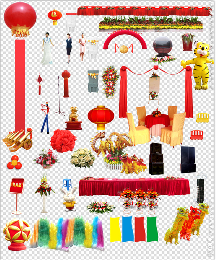 活动会场布置素材大全图片(665x802)psd模版下载