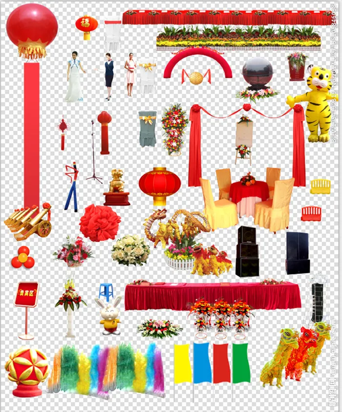 活动会场布置素材大全图片(665x802)psd模版下载