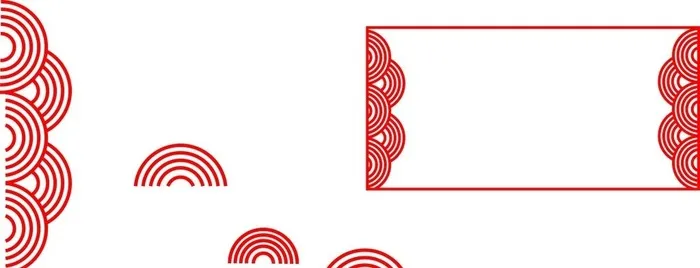 云纹波浪纹中式窗格图片cdr矢量模版下载