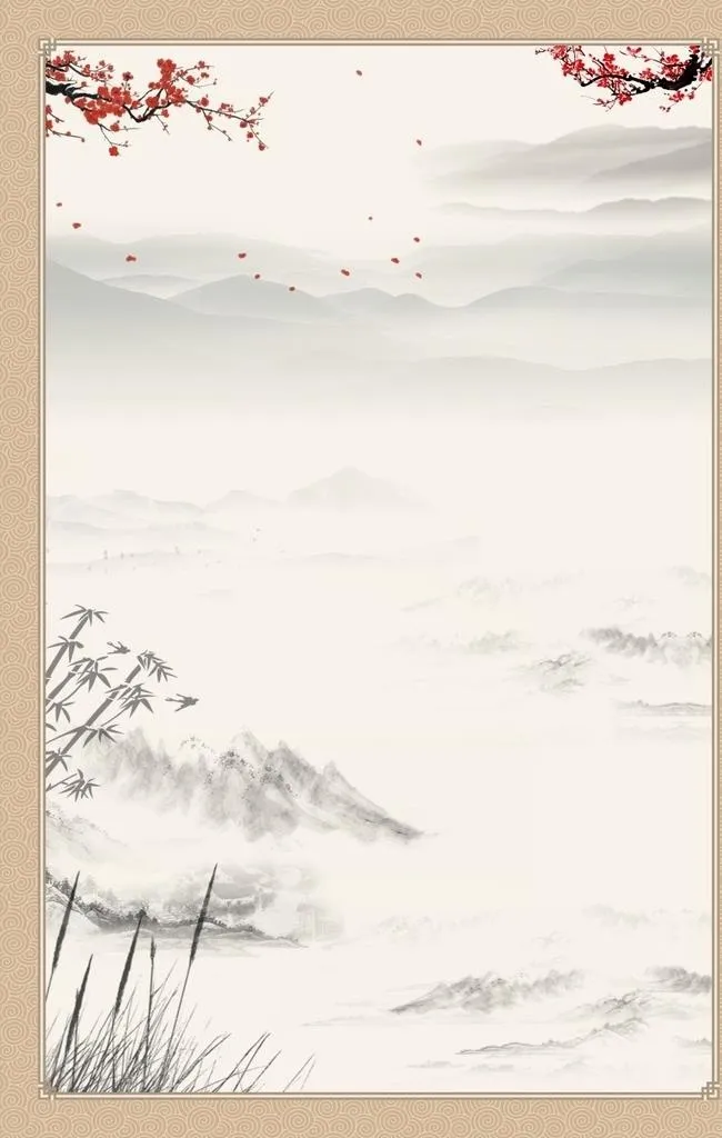 水墨画 图片cdr矢量模版下载
