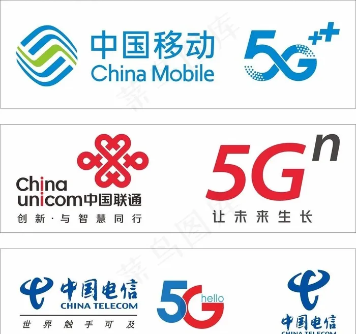 移动 联通 电信图片cdr矢量模版下载