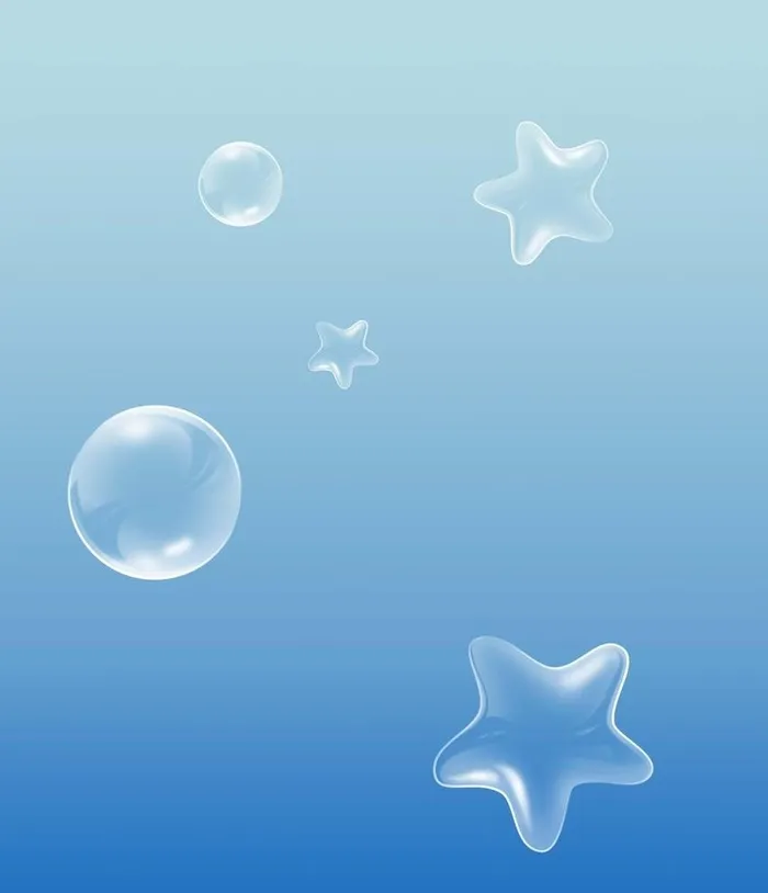 星形泡泡素材图片(1476x1772)psd模版下载