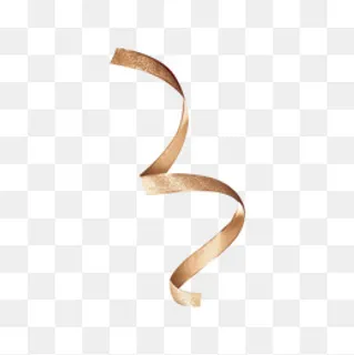 咖啡色彩带免抠图png,免抠元素