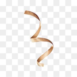 咖啡色彩带免抠图png,免抠元素