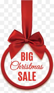 精美红丝带圣诞促销标签,免抠png,ai,免抠元素