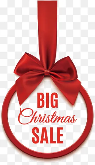 精美红丝带圣诞促销标签,免抠png,ai,免抠元素
