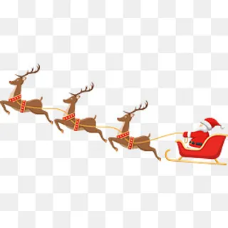 冬日卡通麋鹿圣诞老人,免抠png,免抠元素