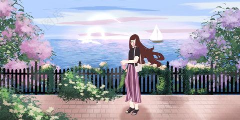 插画-夏景