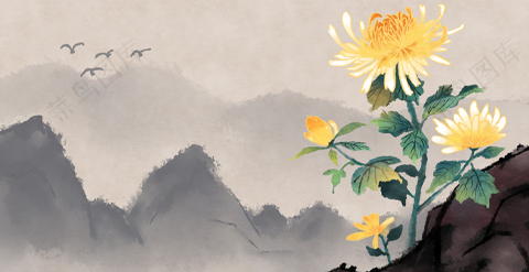 插画-古风花绘